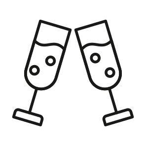 Cheers, Toasting, Beverage, Glasses, Wine icon