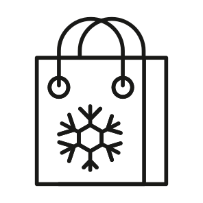 Christmas, Shopping, Bag, Jute, Tote icon