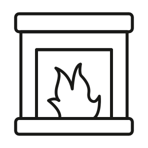 Fireplace, Furnace, Fireside, Firebox, Mantelpiece icon