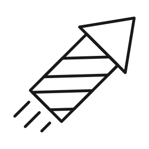 Firework, Rocket, Firecracker, Christmas, Celebration icon