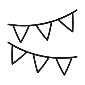 Garlands, Decoration, Pennants, Buntings, Streamer icon