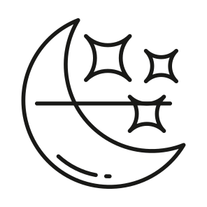Night, Moon, Crescent, Bedtime, Dream icon