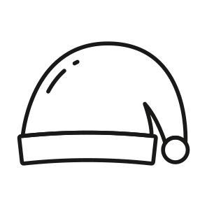 Santa, Hat, Cap, Beanie, Clothing icon