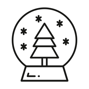 Snow Globe, Decorative, Decoration, Festive, Christmas icon