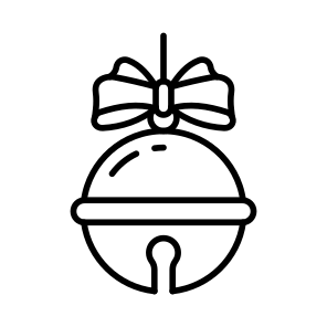 Christmas, Bell, Holiday, Seasonal, Decoration,,, icon