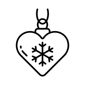 Christmas, Ornament, Heart, Decoration, Celebration, icon