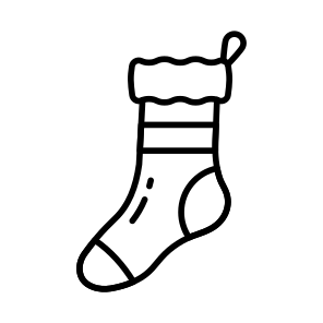 Christmas Socks, Hosiery, Stocking, Apparel, Clothing, icon