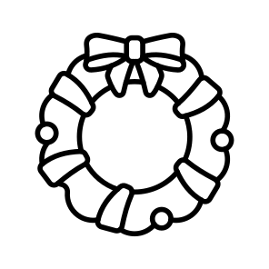 Christmas, Wreath, Welcome, Greetings, Traditional, icon