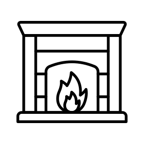 Fireplace, Mantel, Furnace, Ignition, Fireside, icon