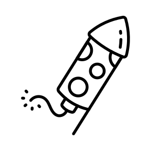 Firework, Rocket, Firecracker, Christmas, Celebration, icon