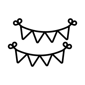 Garlands, Decoration, Pennants, Buntings, Streamer, icon