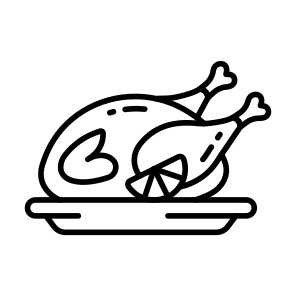 Roasted, Turkey, Chicken, Party, Celebration, icon