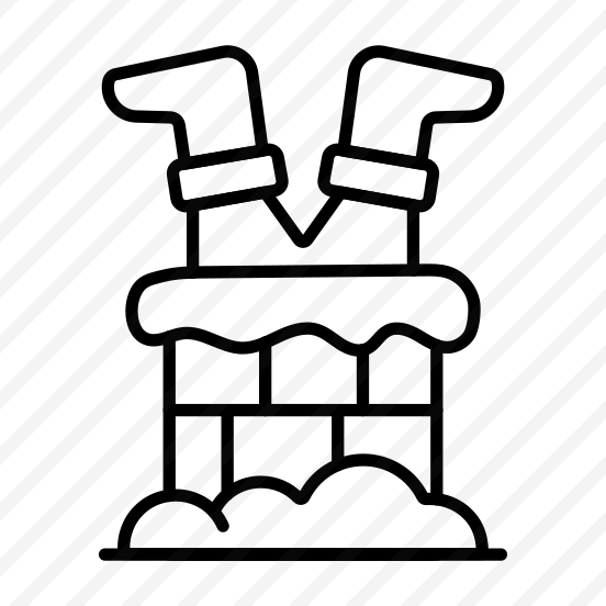 Santa, Claus, Chimney, Snow, Character, preview