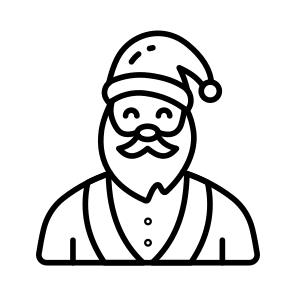 Santa, Claus, Christmas, Holiday, Festive, icon