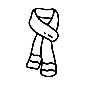 Scarf, Christmas, Holiday, Winter, Festive, icon