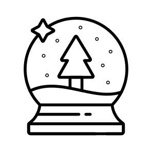 Snow Globe, Decorative, Decoration, Festive, Christmas, icon