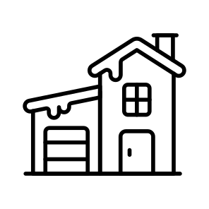 Winter, House, Snow, Christmas, New Year, icon