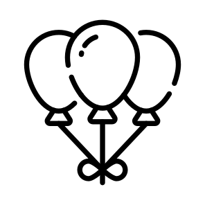 Balloons, Decoration, Ornament, Festival, Bunch icon