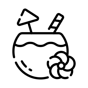 Coconut, Drink, Fruit, Exotic, Tropical icon