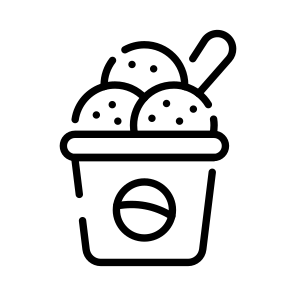 Cream, Gelato, Sundae, Dessert, Sweet icon