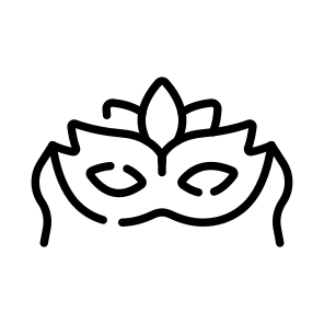 Masquerade, Mask, Disguise, Prop, Carnival icon