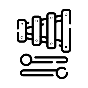 Xylophone, Instrument, Musical, Percussion, Melody icon