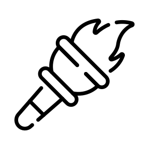 Torch, Flame, Light, Illumination, Burning icon