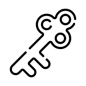 Vintage, Key, Passkey, Latchkey, Artefact icon