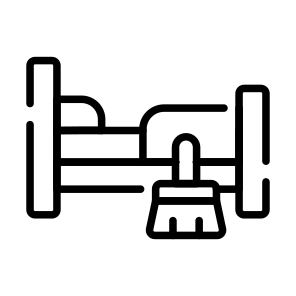Bedroom, Bed, Room, Furniture, Brush icon