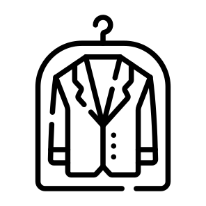 Coat, Clothes, Clean, Hanger, Housekeeping icon
