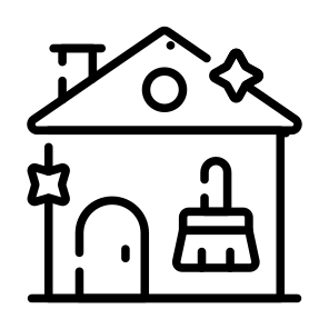 Home, House, Dusting, Broom, Housekeeping icon