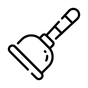 Plunger, Sucker, Toilet, Lavatory, Housekeeping icon