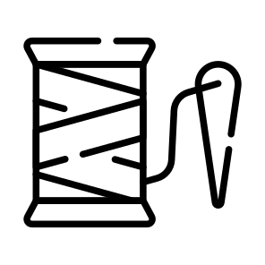 Thread, Bobbin, Sewing, Tailoring, Needle icon