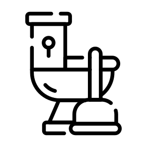 Toilet, Plunger, Bathroom, Lavatory, Housekeeping icon