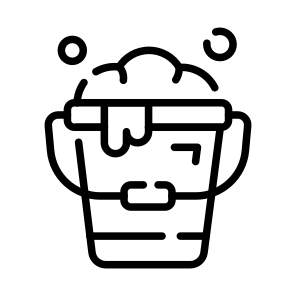 Water, Bucket, Pail, Bubbles, Housekeeping icon