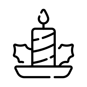 Candle, Candlelight, Candlestick, Decorative, Burning icon