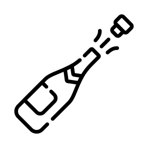 Champagne, Opening, Uncorking, Celebration, Party icon