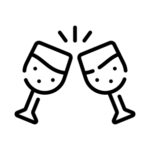 Cheers, Wine, Toast, Clinking, Glasses icon