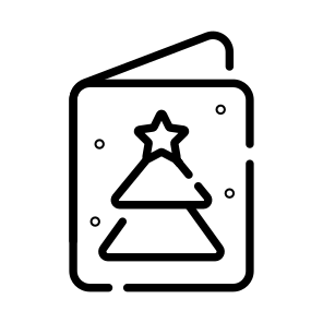 Christmas, Tree, Card, Wishes, Greeting icon