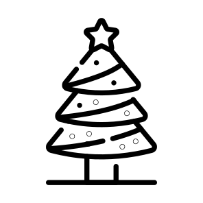 Christmas, Tree, Pine, Spruce, Greenery, icon