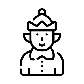 Elf, Helper, Character, Cartoon, Person icon