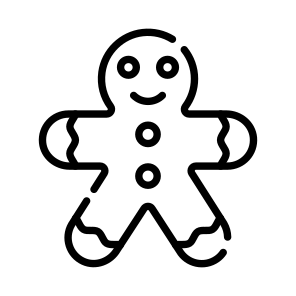 Gingerbread, Cookie, Biscuit, Sweet, Christmas icon