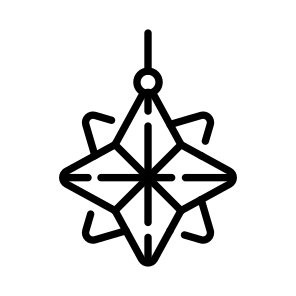 Ornament, Hanging, Decoration, Christmas, Star icon