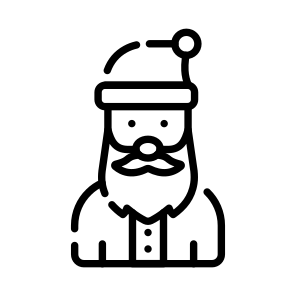 Santa Claus, Christmas, Beanie, Hat, Cap icon
