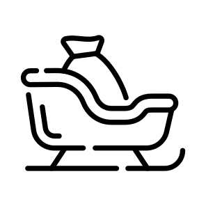 Sleigh, Sled, Carriage, Bag, Transport icon