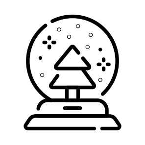 Snow, Globe, Ball, Crystal, Ornament icon
