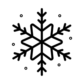 Snowflake, Flake, Winter, Cold, Snowy icon