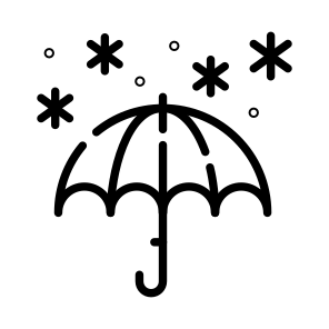 Umbrella, Parasol, Protection, Snowfall, Snowy icon