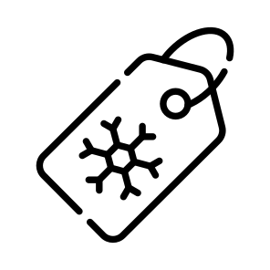 Winter, Cold, Seasonal, Tag, Label icon