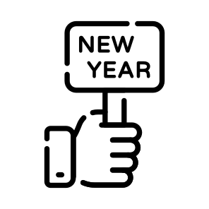 Year, Placard, Board, Celebration, Signage icon